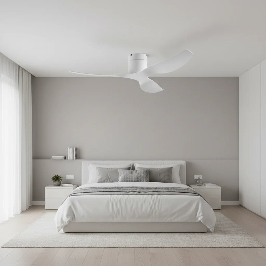 Hollis ceiling fan in a bedroom