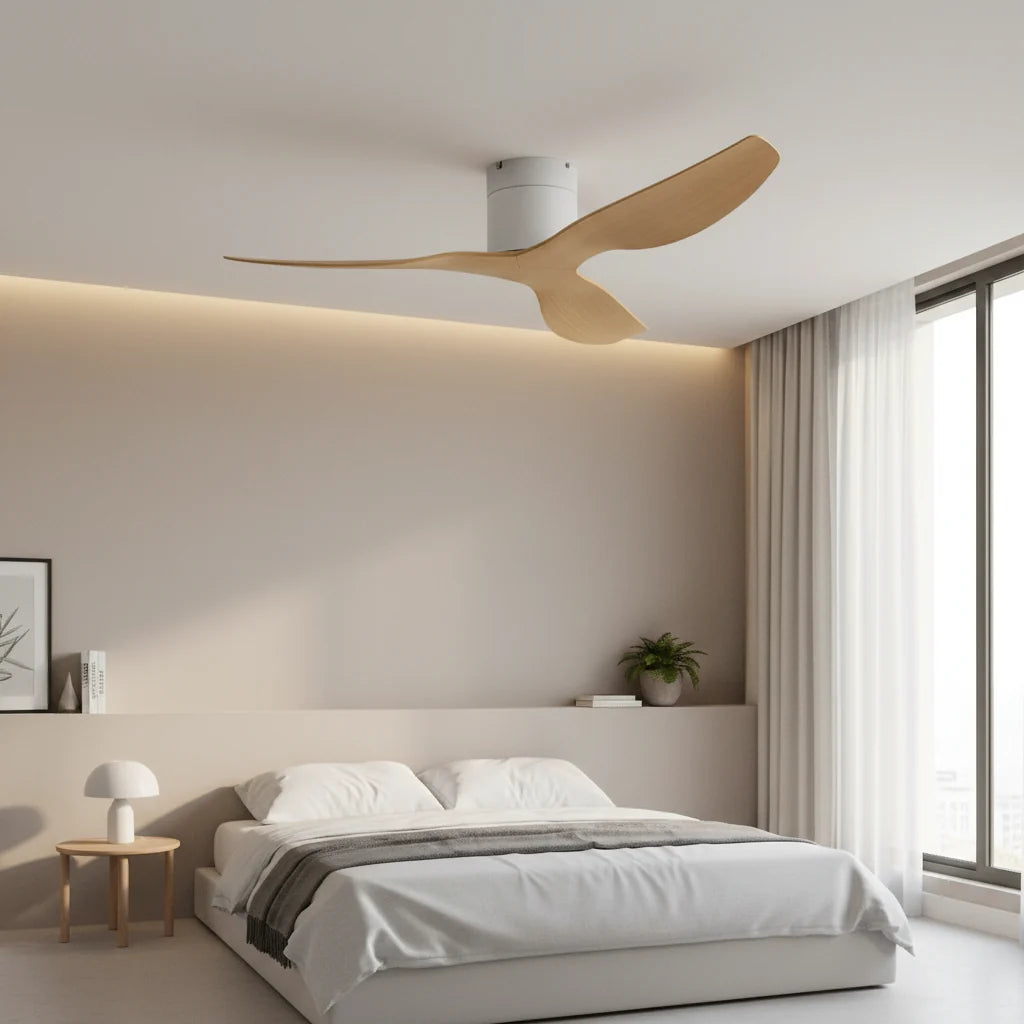 Hollis ceiling fan in a bedroom