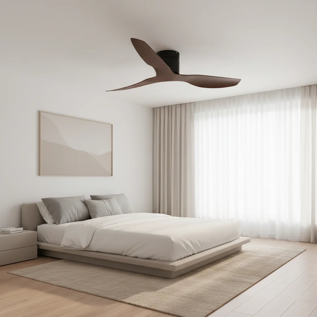 Hollis ceiling fan in a bedroom