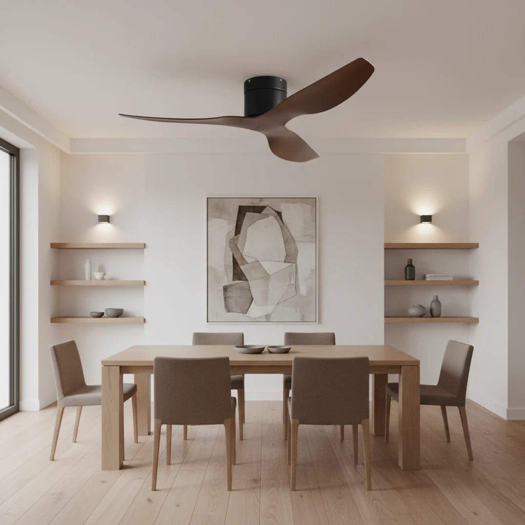Hollis ceiling fan in a living room