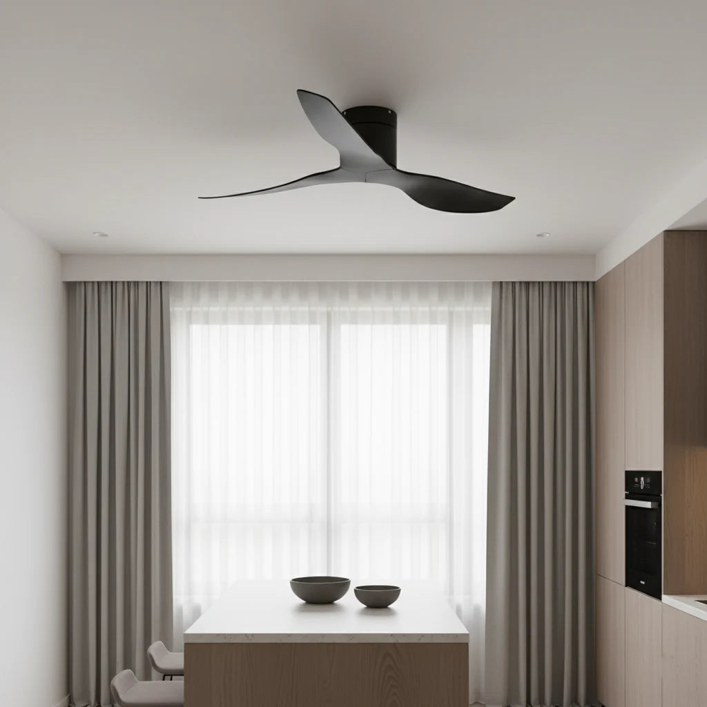 Hollis ceiling fan in a bedroom