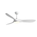 Savannah ceiling fan in white white, seen from the side