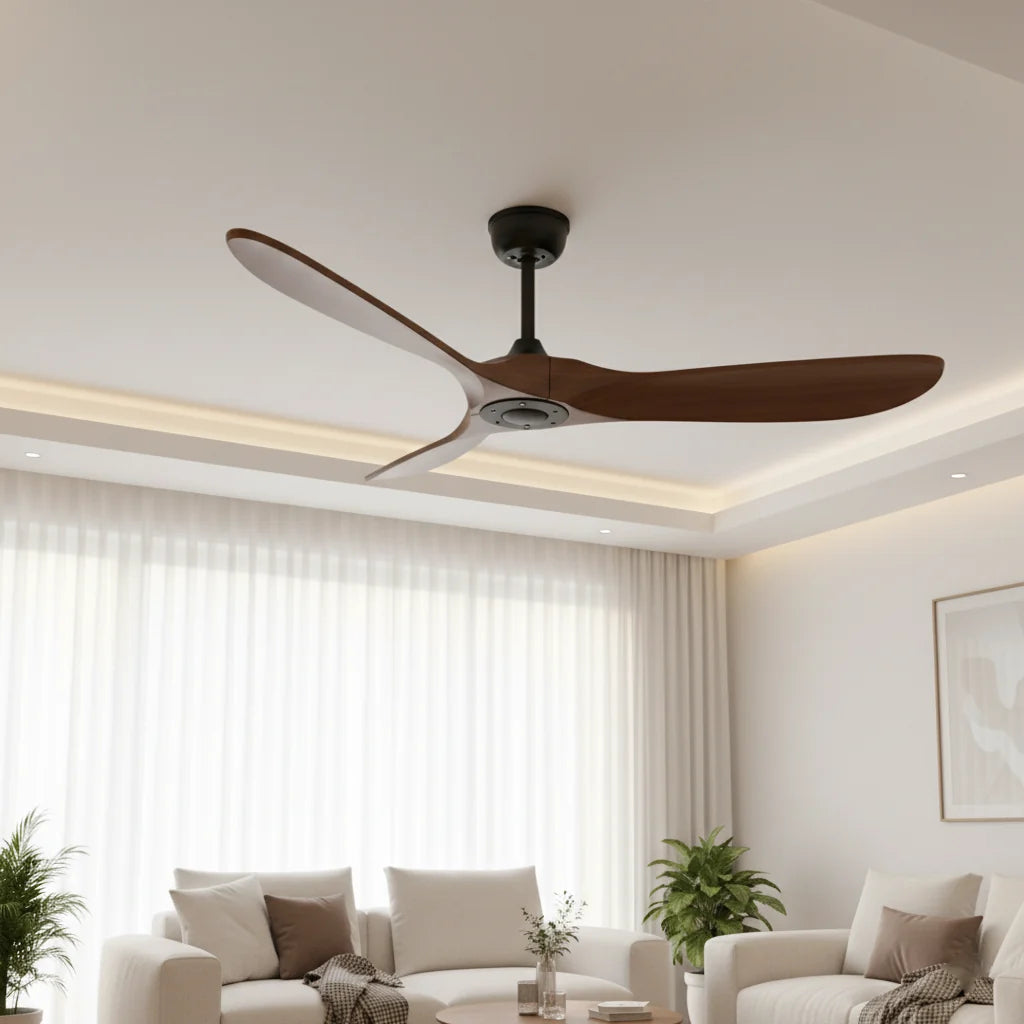 Savannah ceiling fan seen across a room