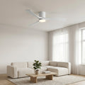 Durango ceiling fan in white white, seen from the side