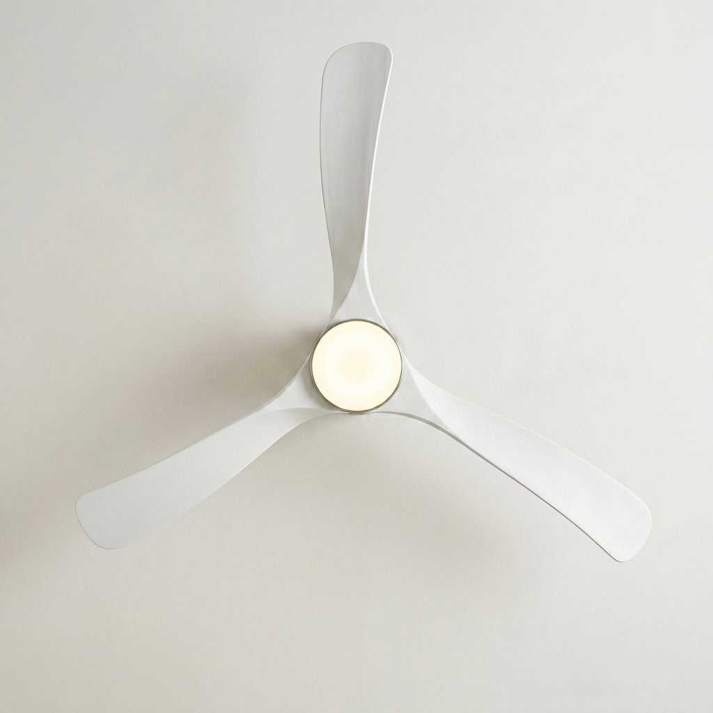 Close-up of the white housing where the  blades meet