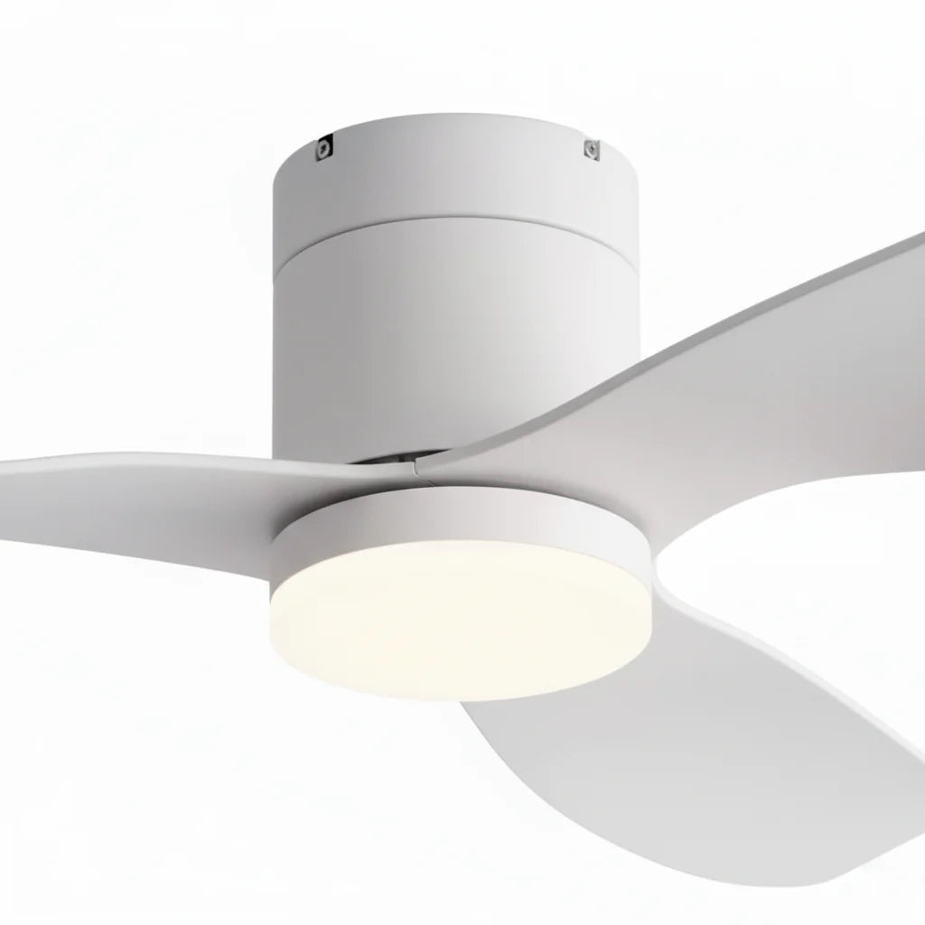 Close-up of the white housing where the  blades meet