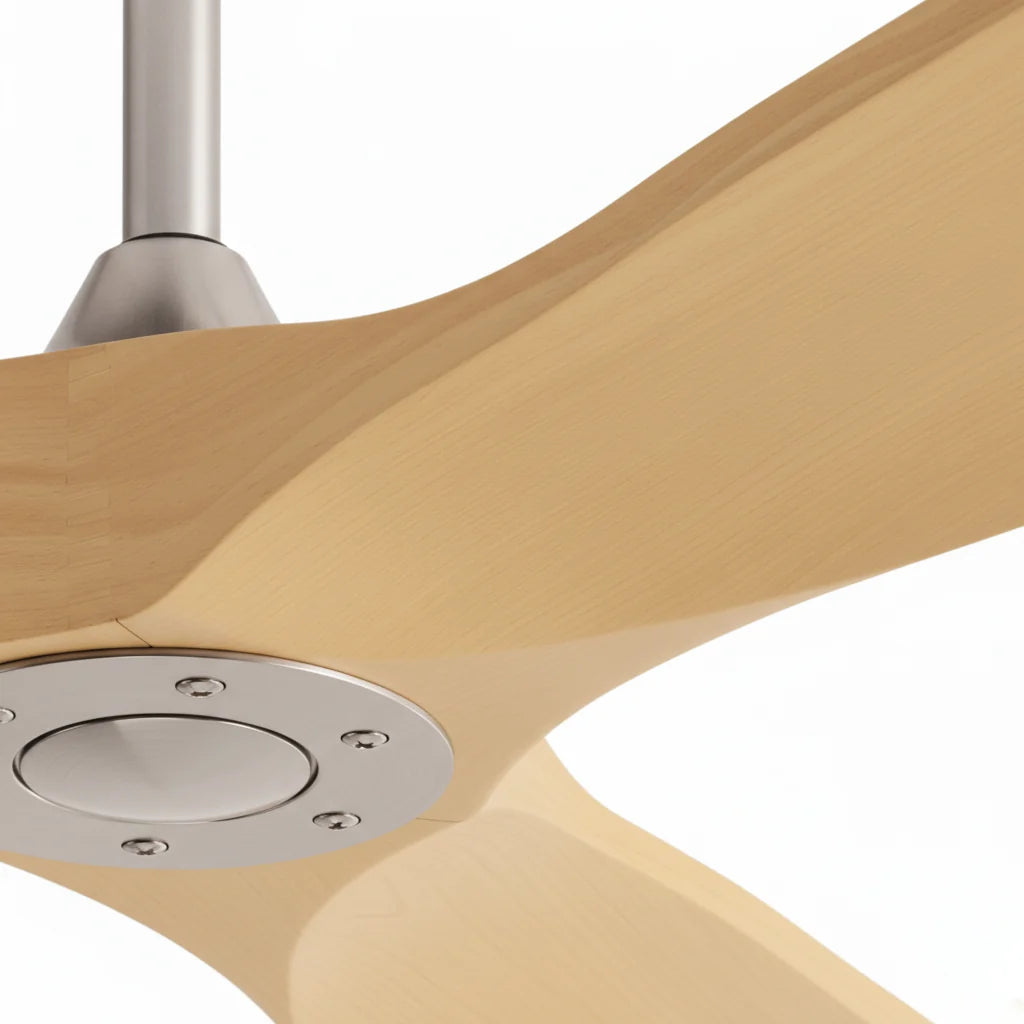 Close-up of the brushed housing where the blades meet