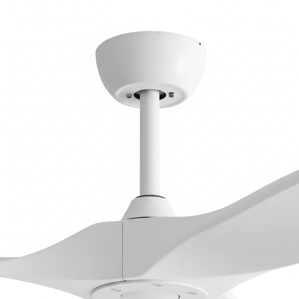 Close-up of the white housing where the blades meet