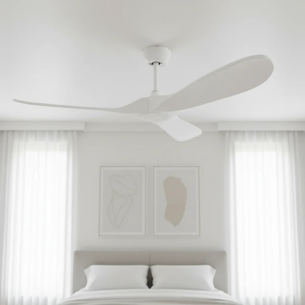 Savannah ceiling fan seen across a room